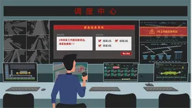 调度台插图手绘图