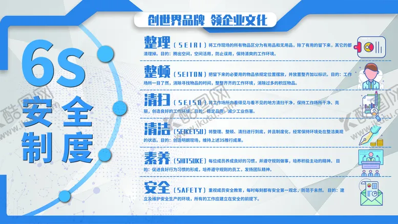 编号：31487609200239457913【酷图网】源文件下载-6S安全制度