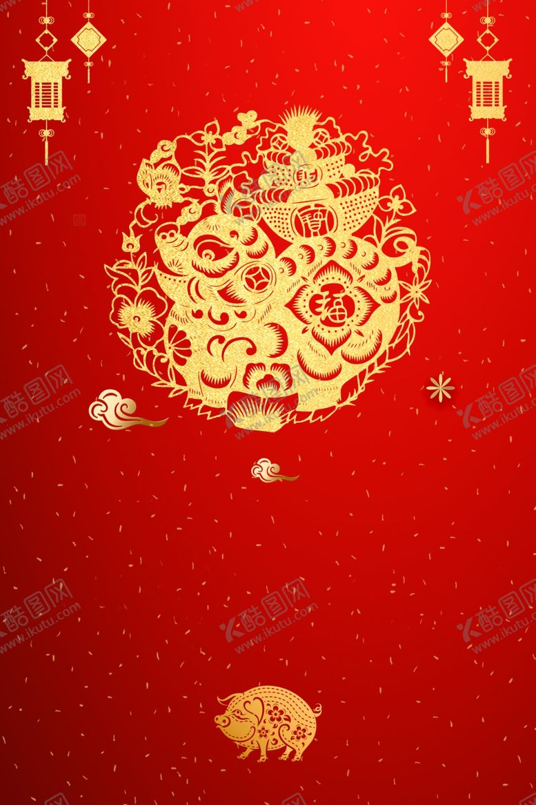 编号：91683809291042432858【酷图网】源文件下载-红色背景喜庆背景