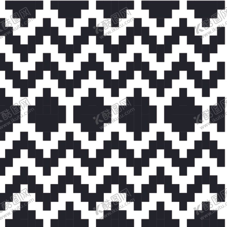 编号：41101910291142488865【酷图网】源文件下载-黑白简约花纹图案设计