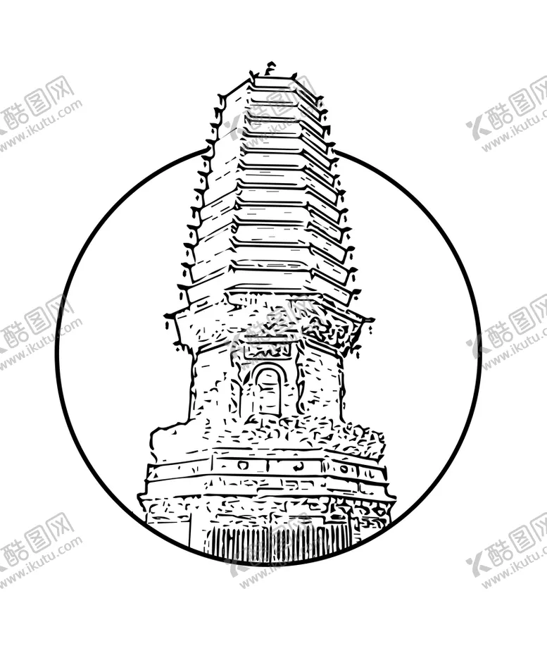 编号：79273412011610041354【酷图网】源文件下载-塔线笔画