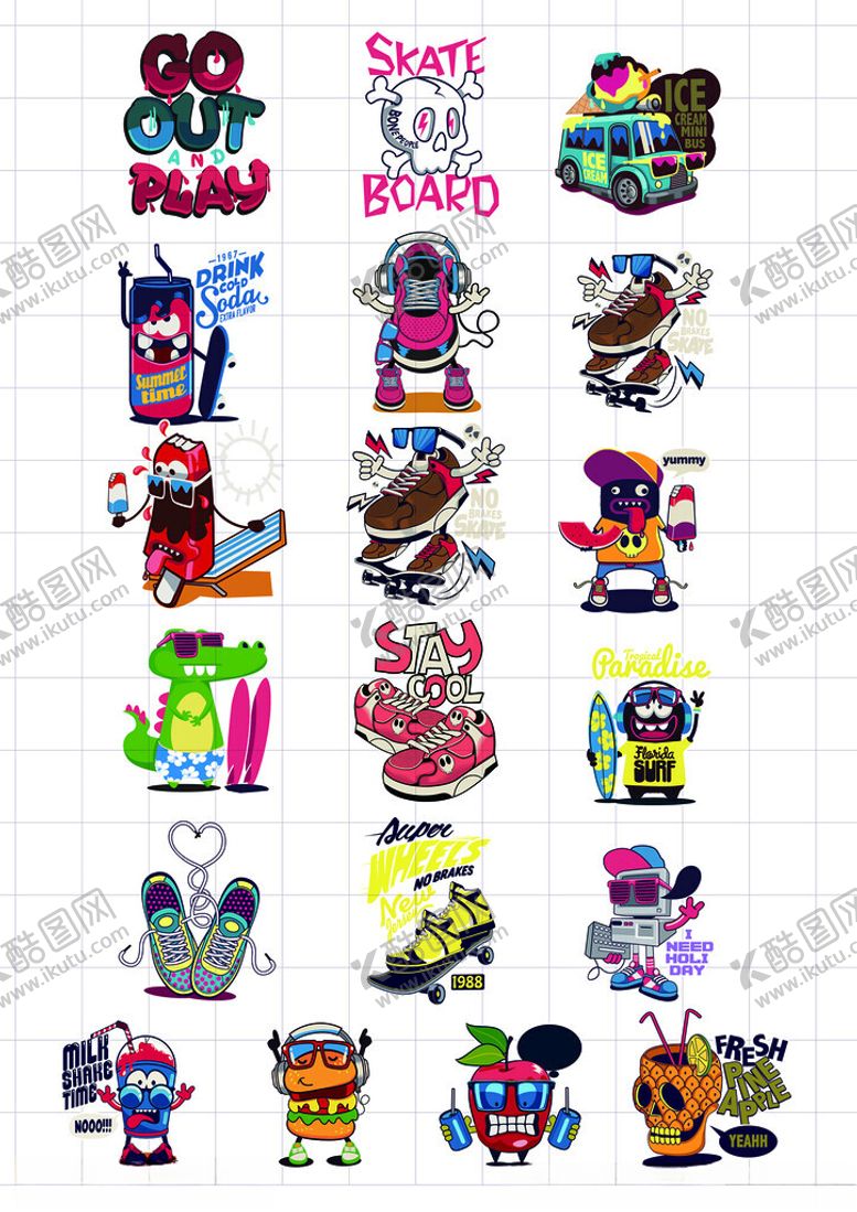 编号：55297304010502043505【酷图网】源文件下载-潮流卡通拟人化