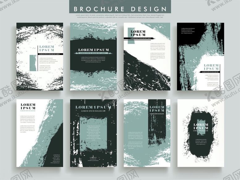 编号：97830611220032212313【酷图网】源文件下载-简约水墨风平面设计模板