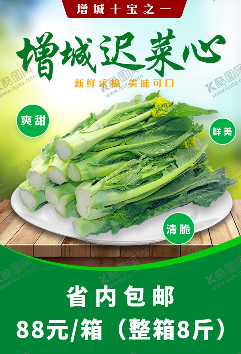 编号：32146010032220463846【酷图网】源文件下载-增城 迟菜心 电商 主图 农产