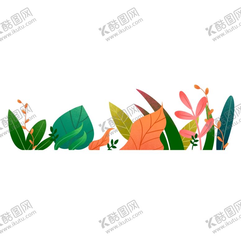 编号：47534607040233595066【酷图网】源文件下载-花草手绘卡通装饰五彩边框夏天春