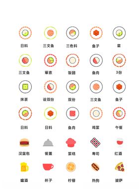 美食图标食品图标餐饮图标
