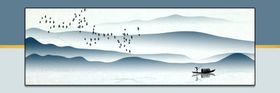意境山水床头装饰画