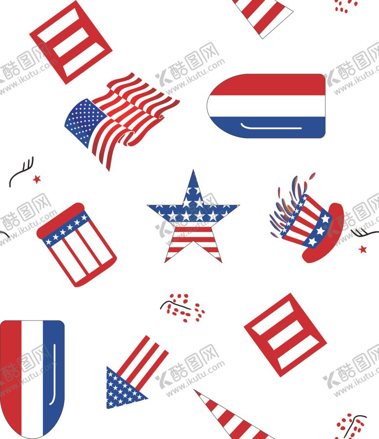 编号：73220409241111121055【酷图网】源文件下载-五角星美国元素童装