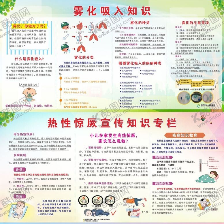 编号：72348501312213455390【酷图网】源文件下载-雾化吸入热性惊厥宣传栏
