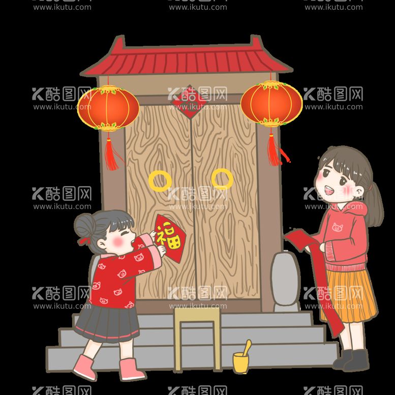 编号：43182311060324037346【酷图网】源文件下载-新年 对联 过年  广告 设计