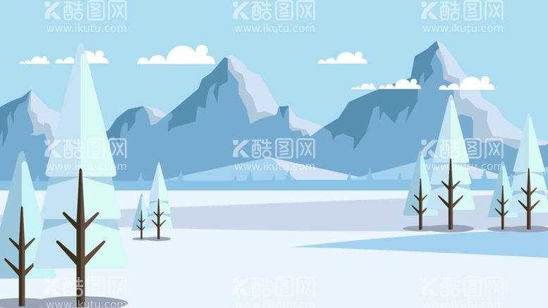 编号：71584009140937052305【酷图网】源文件下载-唯美雪山风景背景素材冬季冬天雪景