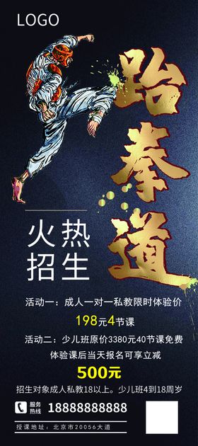 跆拳道易拉宝