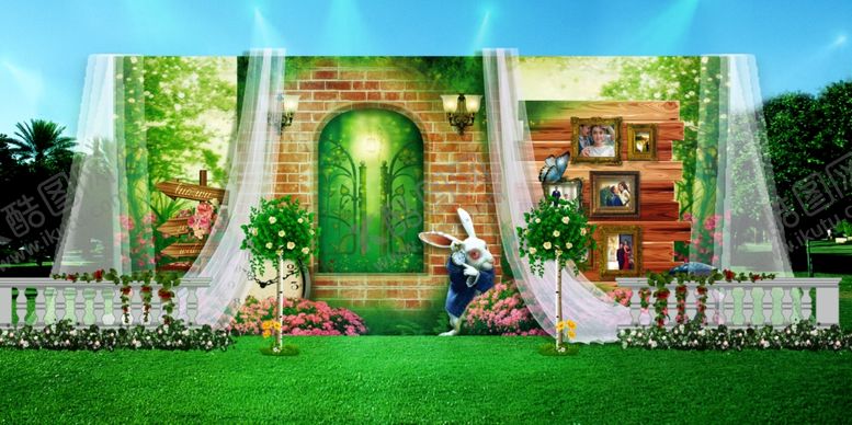 编号：13559209210155283244【酷图网】源文件下载-森系童话简约婚礼