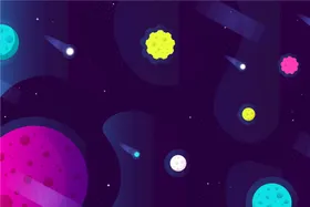 星球背景矮行空太阳系