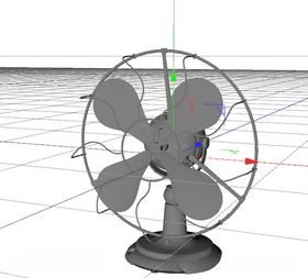 C4D模型电风扇