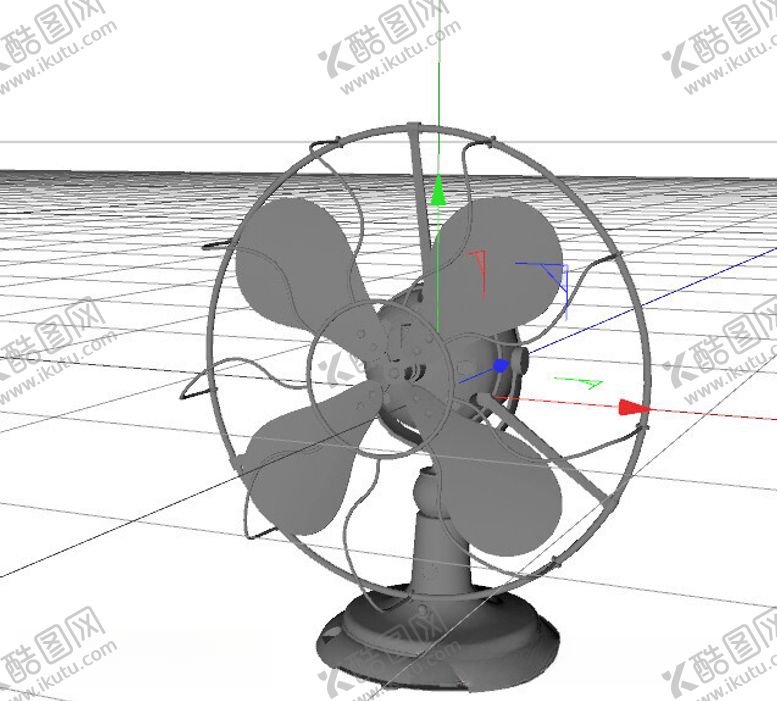 编号：14458612111245286767【酷图网】源文件下载-C4D模型电风扇