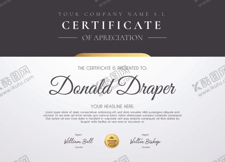 编号：60023509221921385846【酷图网】源文件下载-证书模板