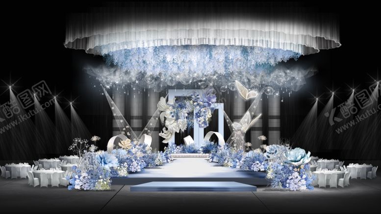 编号：69232012221718069201【酷图网】源文件下载-蓝色婚礼效果图