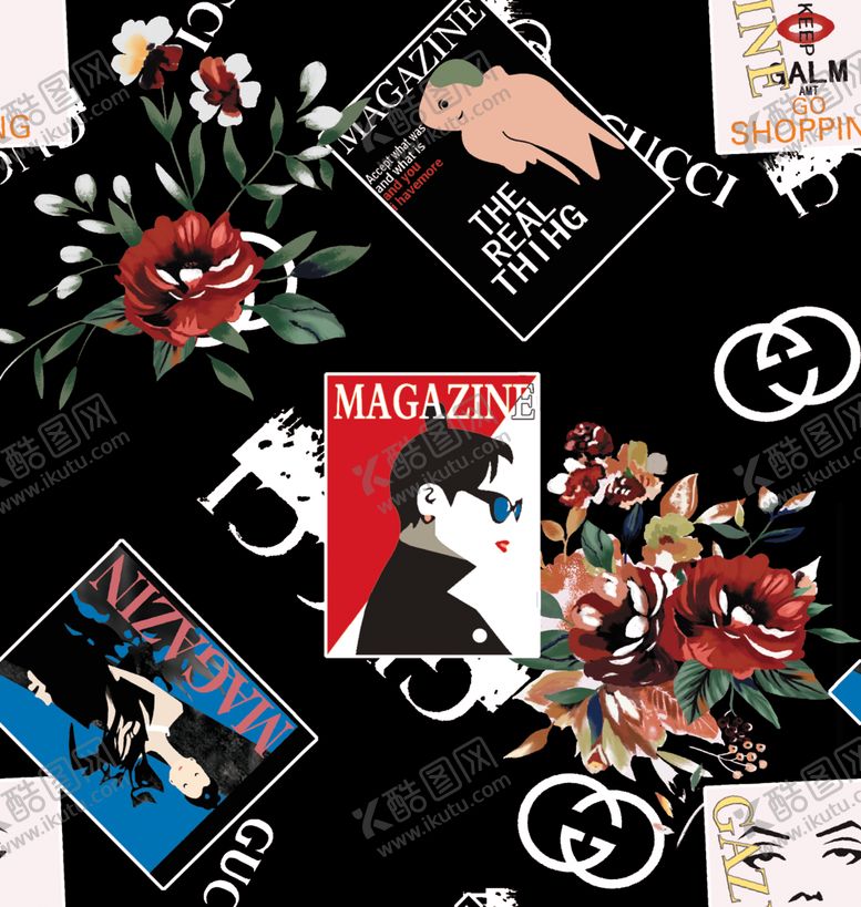 编号：28597609291745533109【酷图网】源文件下载-链条豹纹设计大牌图案