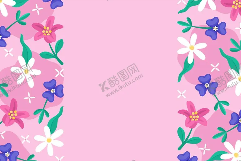 编号：65494612032017388014【酷图网】源文件下载-卡通手绘春天花朵背景
