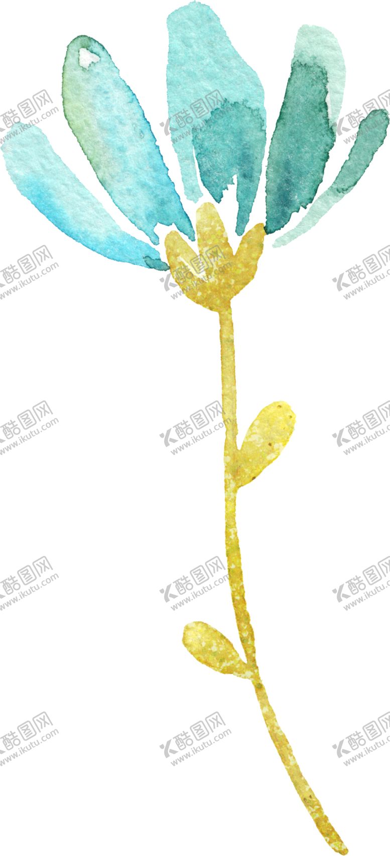 编号：56590205111623575607【酷图网】源文件下载-水彩手绘花卉花朵植物