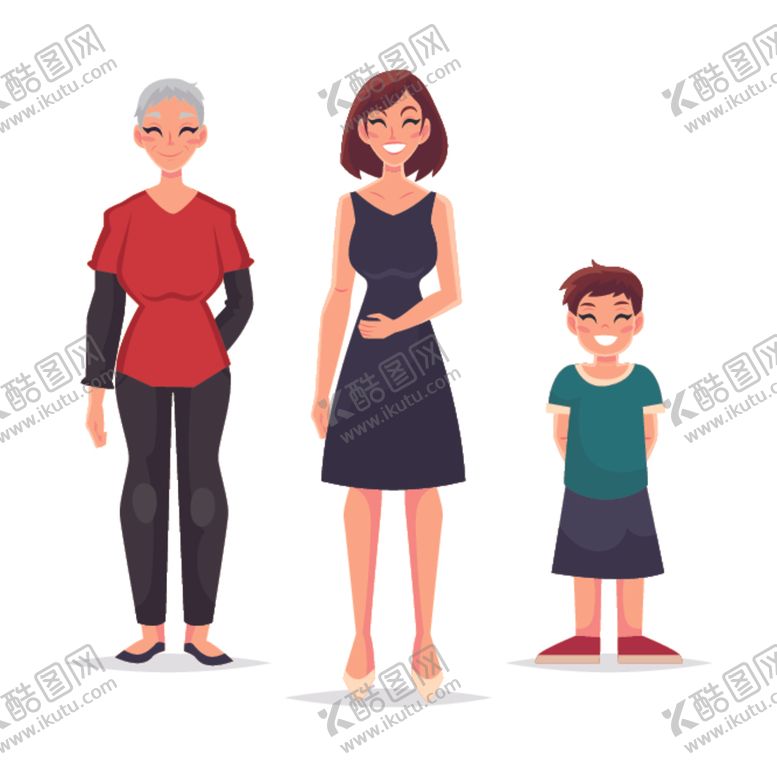 扁平人物插画类场景交流商业二维