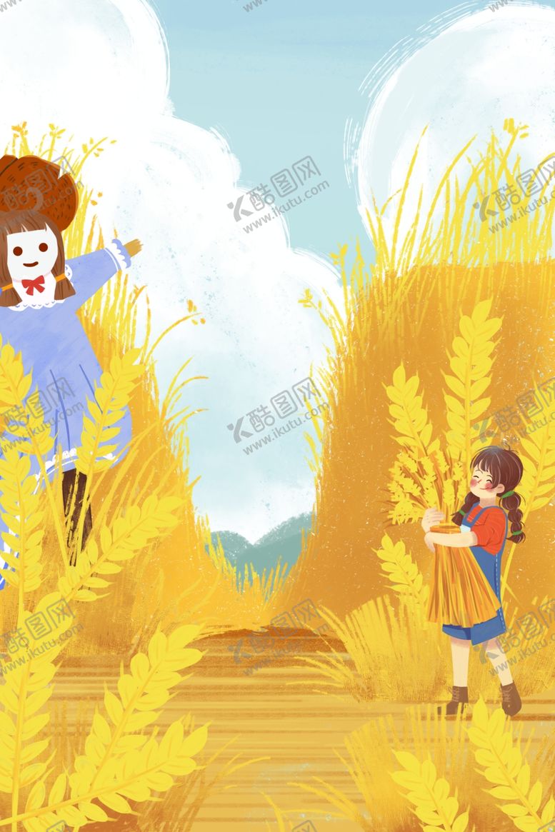 编号：83169507061353028238【酷图网】源文件下载-丰收插画