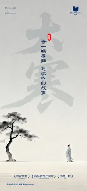 大寒新中式海报