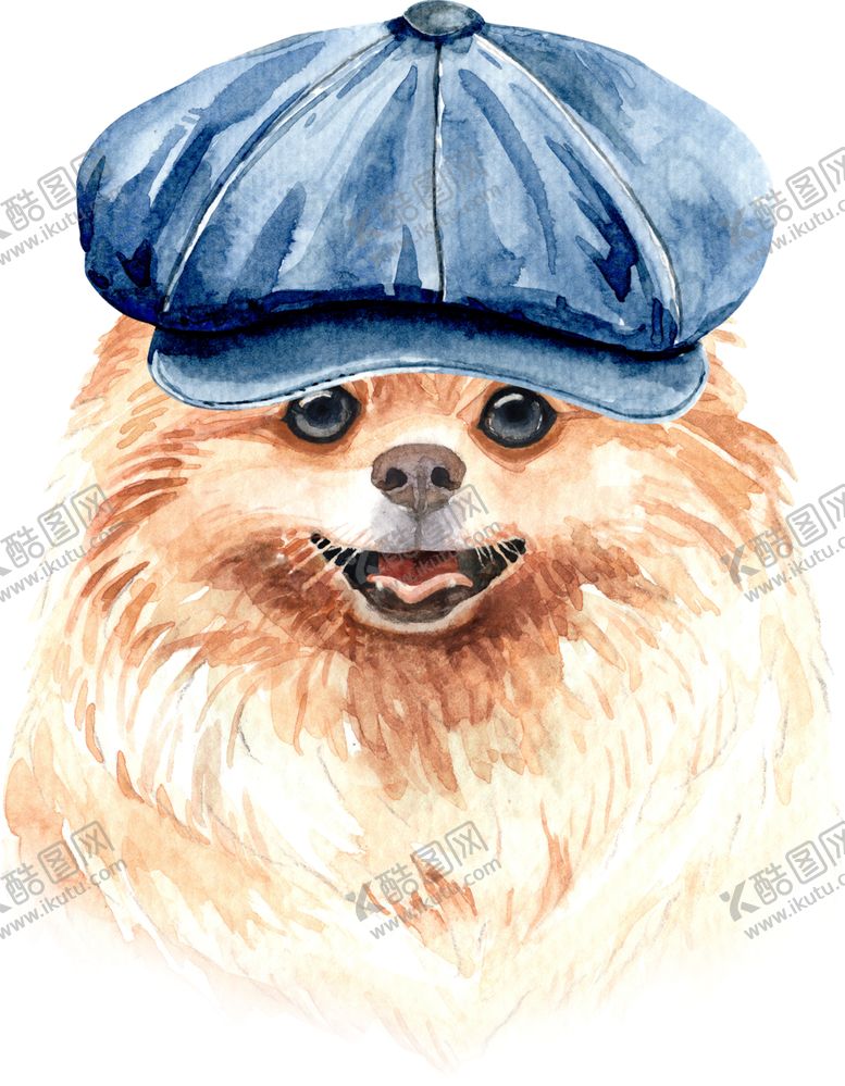 编号：64248409090153101817【酷图网】源文件下载-水彩绘画可爱小狗