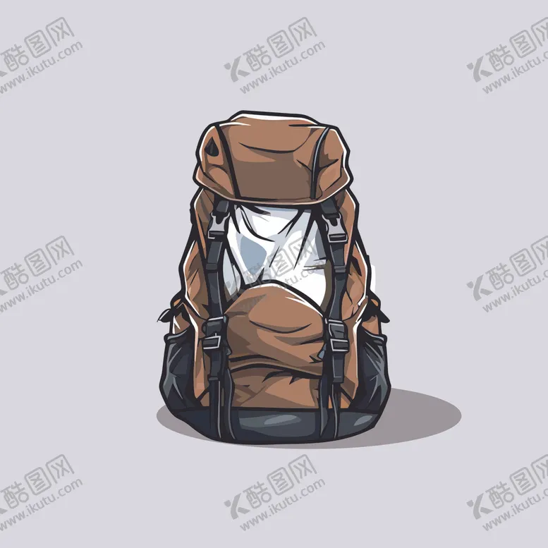 编号：43035802050445219268【酷图网】源文件下载-户外背包旅行包矢量简笔画