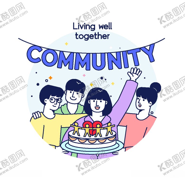 编号：15560109282115166568【酷图网】源文件下载-团体社交娱乐插画