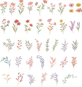 手绘植物花纹