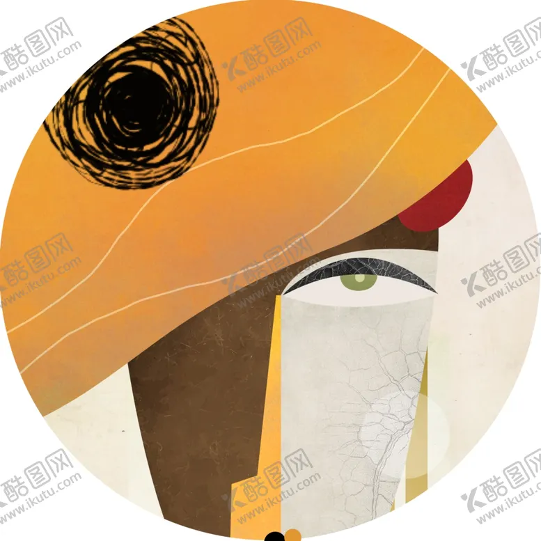 编号：39324112041636282057【酷图网】源文件下载-几何色块抽象圆形挂画装饰画