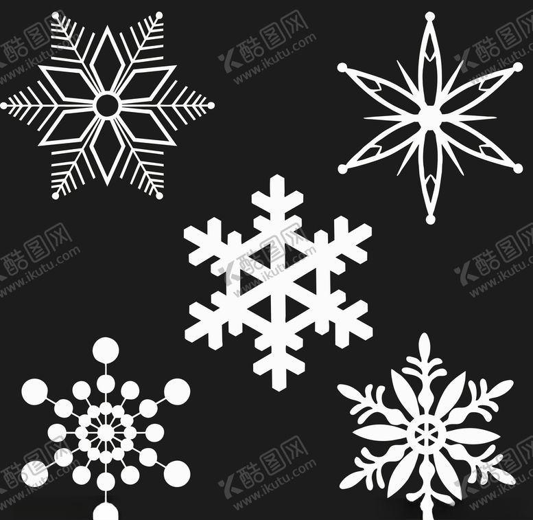 编号：90935505111653211558【酷图网】源文件下载-雪花矢量