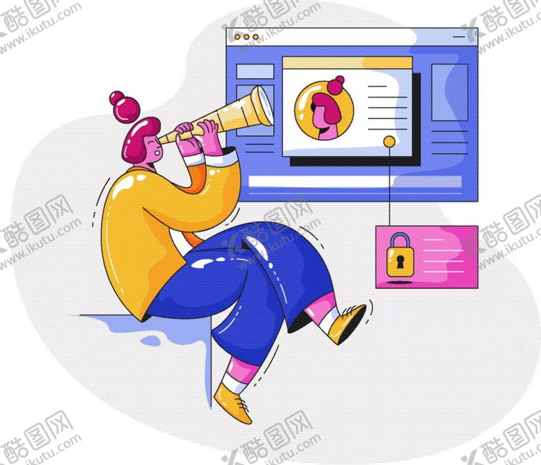 编号：80291510021607406329【酷图网】源文件下载-抽象人物插画   