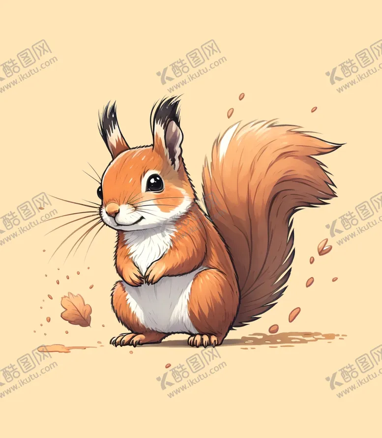 编号：24051102241225048581【酷图网】源文件下载-卡通动物小松鼠