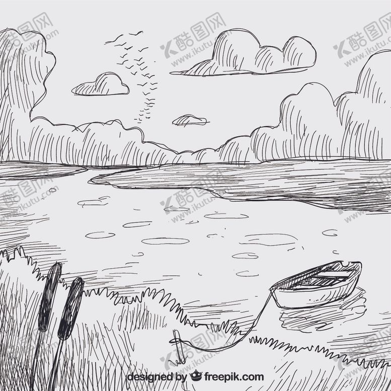 编号：14269510291620299609【酷图网】源文件下载-手绘自然景观