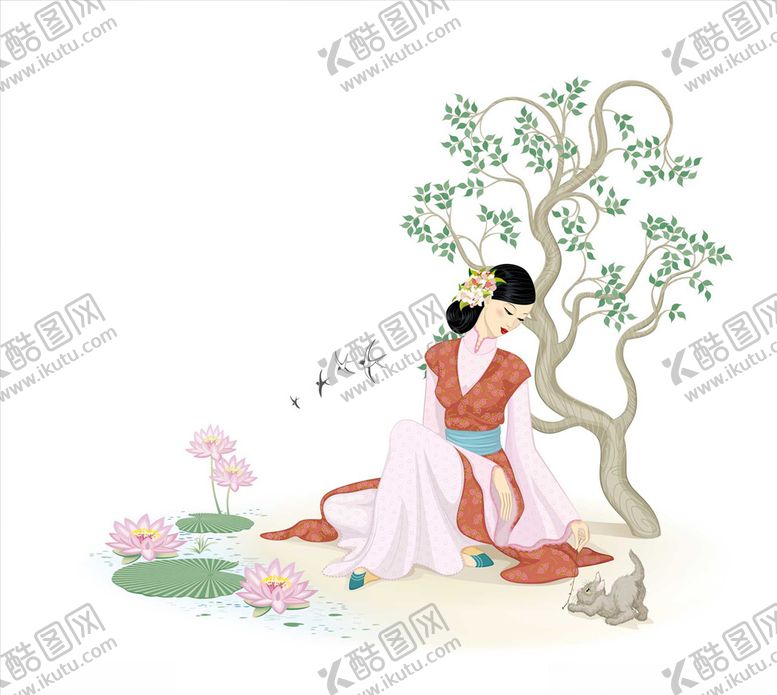 编号：51369210131110569119【酷图网】源文件下载-古典女人