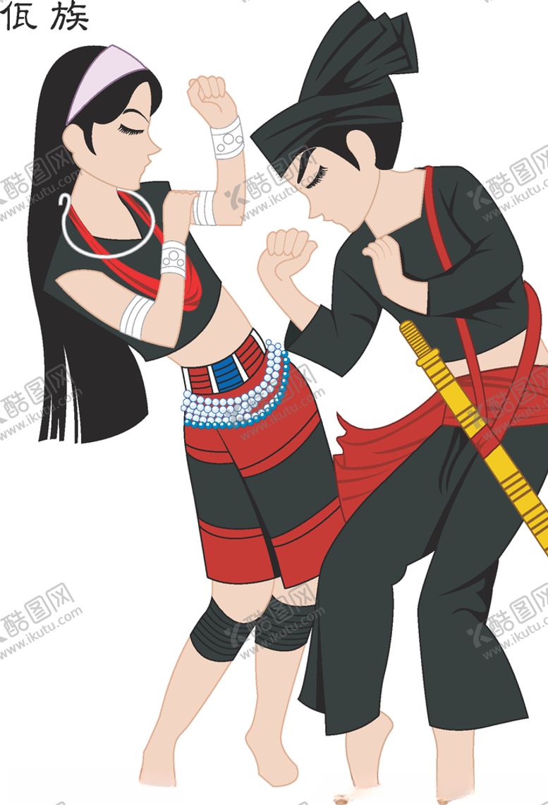 编号：76974407061049513826【酷图网】源文件下载-56个少数民族人物插画