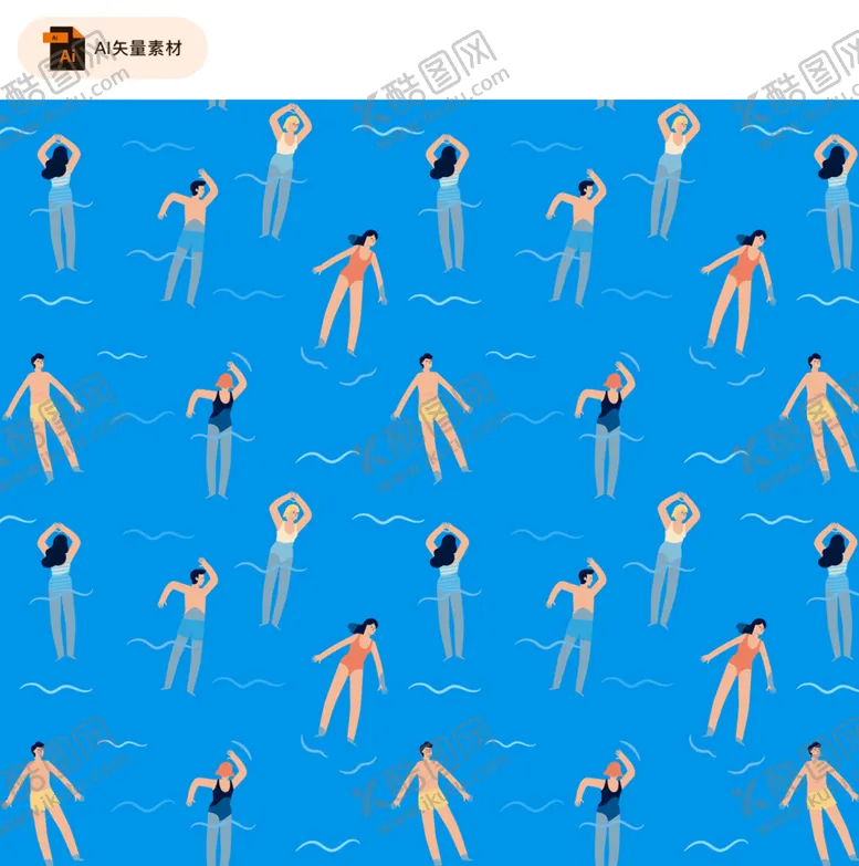 编号：05297809151251240512【酷图网】源文件下载-海中游泳人物背景素材