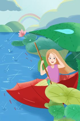森系插画海报背景底纹梦幻底纹边框