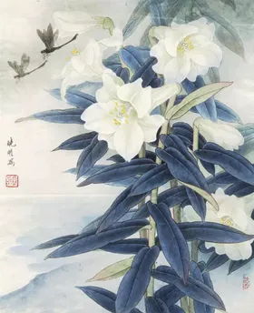 国画背景墙书房玄关传统文化风景