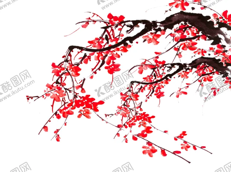 编号：60979402062119379762【酷图网】源文件下载-水墨梅花