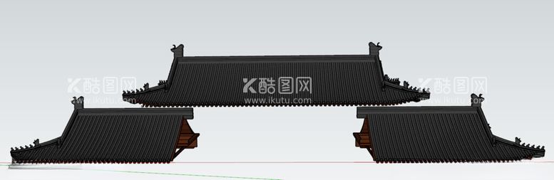 编号：68148212152351172123【酷图网】源文件下载-古建屋檐中式飞檐草图大师模型