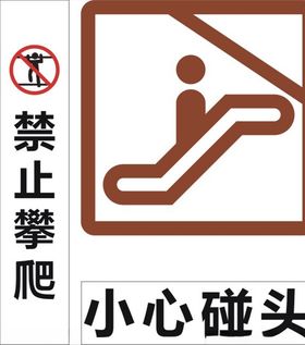 小心玻璃 禁止攀爬