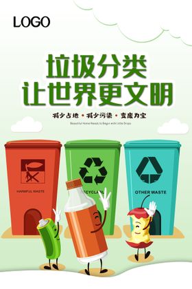 垃圾分类标语清理保护环境
