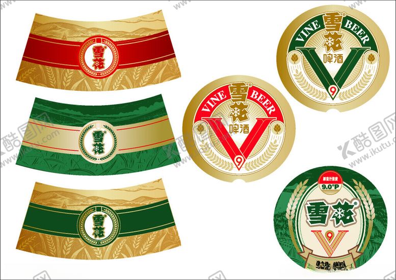 编号：34338511021618498569【酷图网】源文件下载-雪花啤酒标签