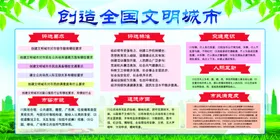文明城市展板共建美好家园创海报新风写传