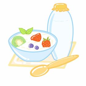 卡通酸奶
