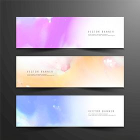 梦幻渐变色彩横幅设计